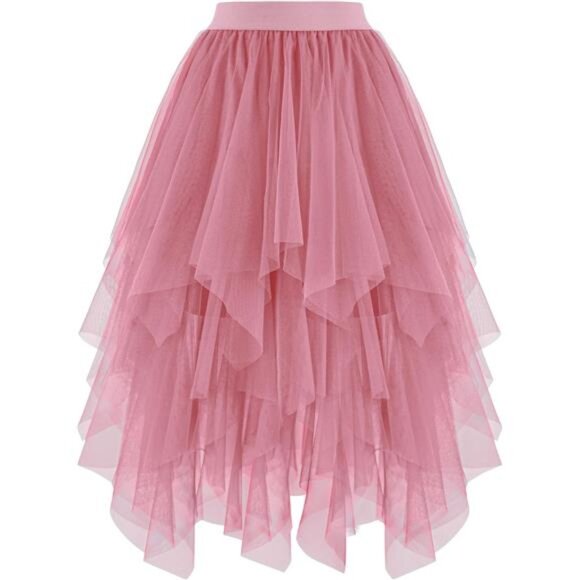 Women's Tulle Skirts High Low Blush - Picture 1 of 5